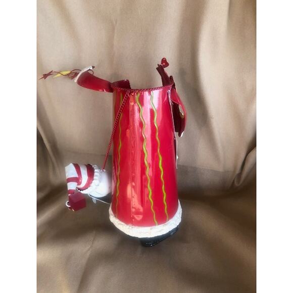 Home Interiors Metal Santa Wine Bottle Holder Christmas Kitchen - Picture 2 of 3